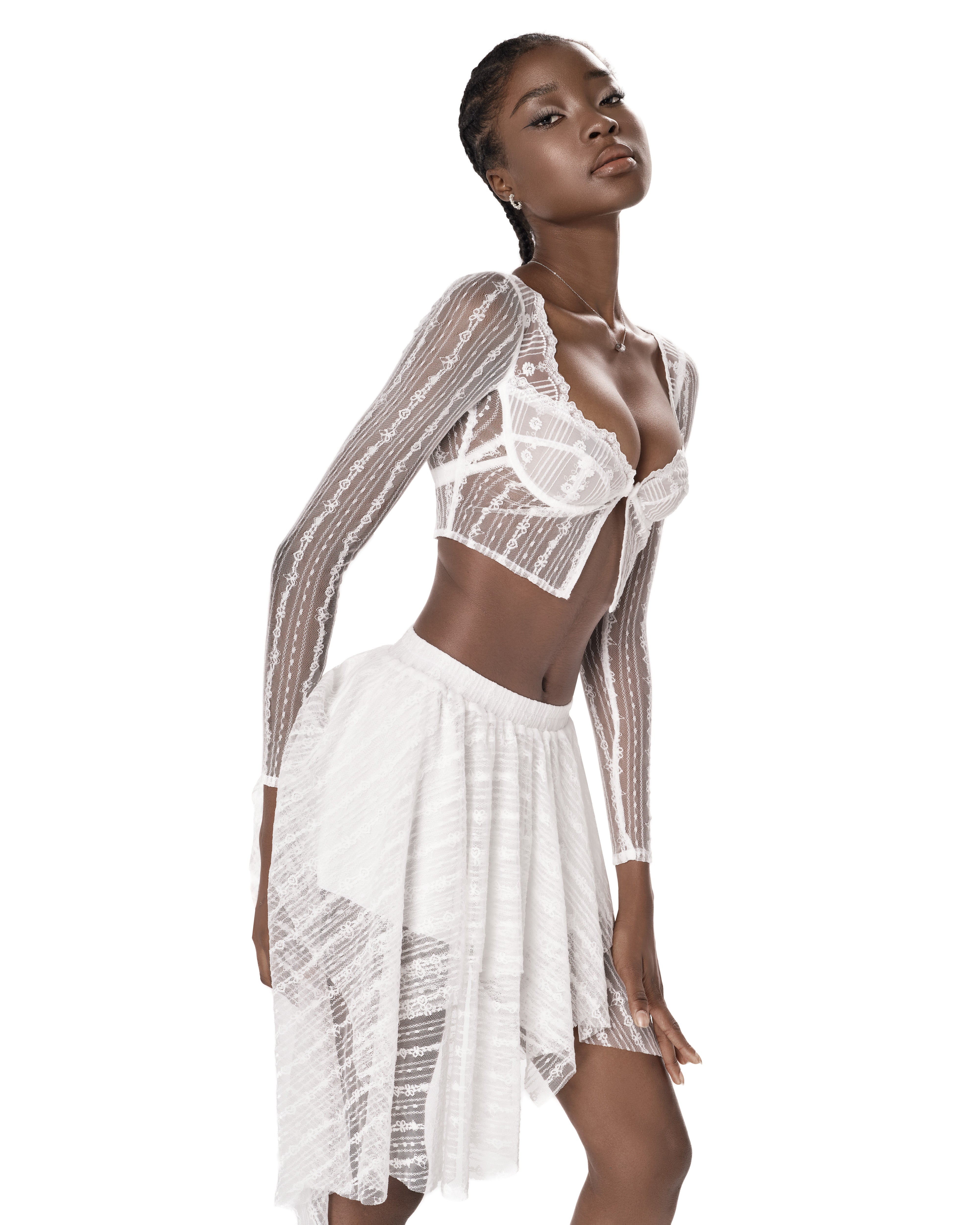 Affetto Lace Long Sleeve Top – Cosette di Ames